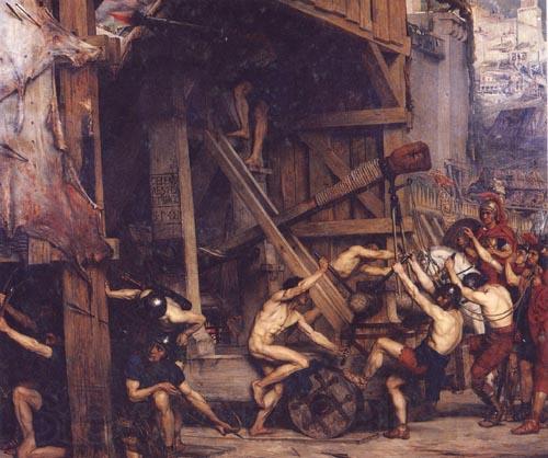 Sir Edward john poynter,bt.,P.R.A The Catapult France oil painting art